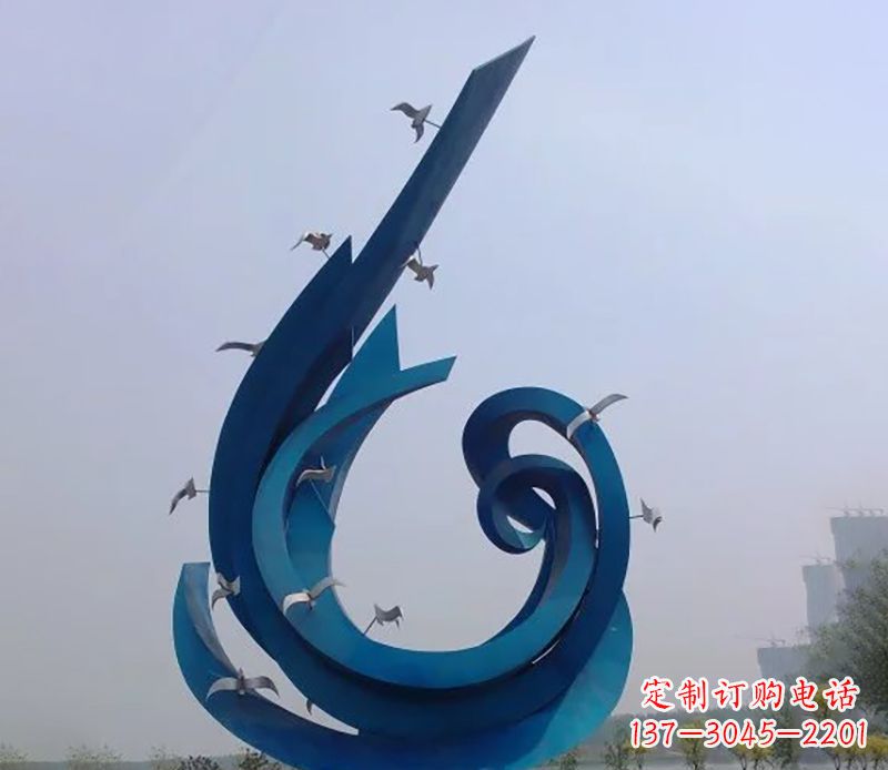 内江不锈钢鸽子雕塑雕刻着永恒与美丽