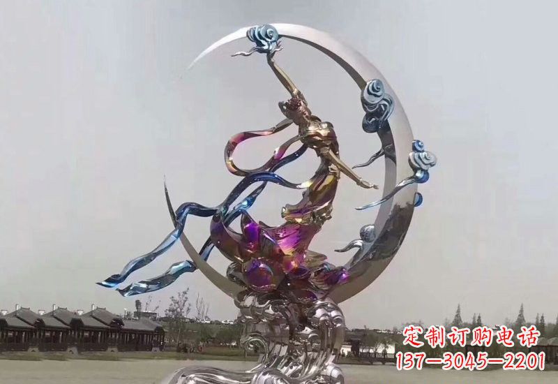 内江不锈钢公园嫦娥奔月雕塑