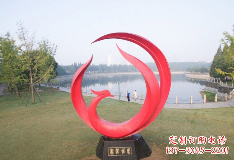 内江凤凰雕塑——点缀不锈钢公园的美丽风景