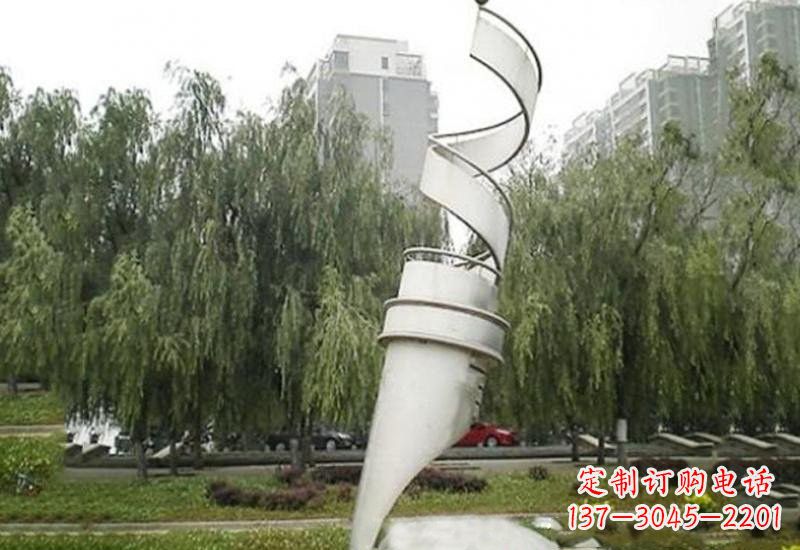 内江不锈钢公园抽象钢笔雕塑