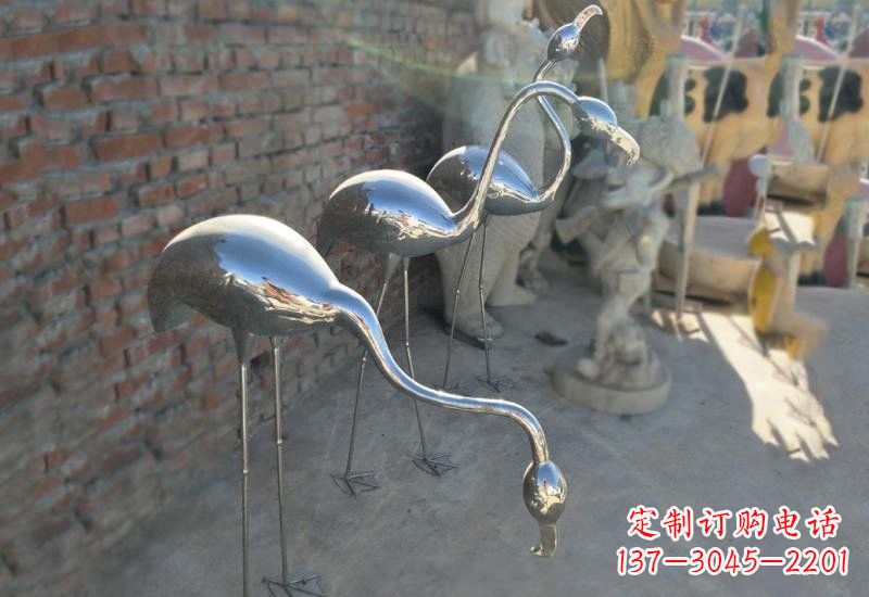 内江不锈钢火烈鸟雕塑灿烂耀眼的艺术之作