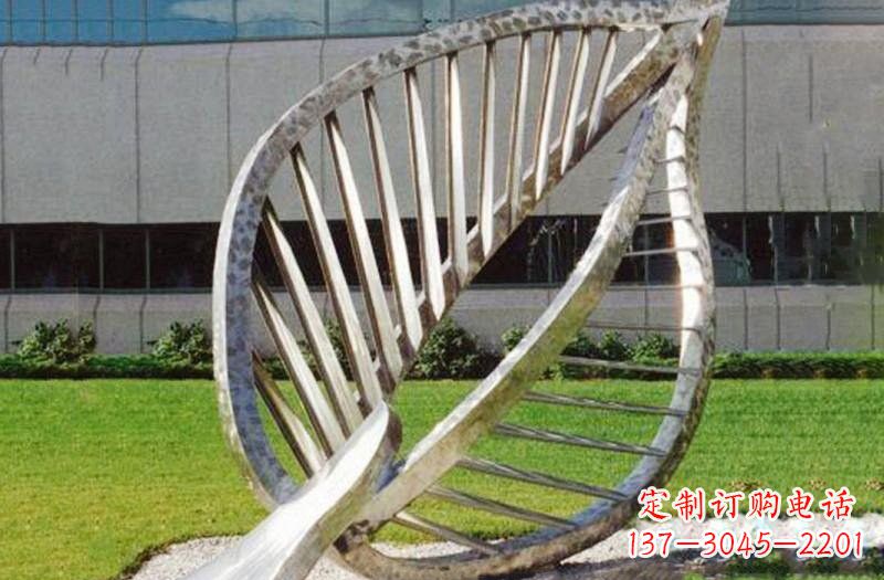 内江不锈钢公园抽象镂空树叶雕塑——精致美丽