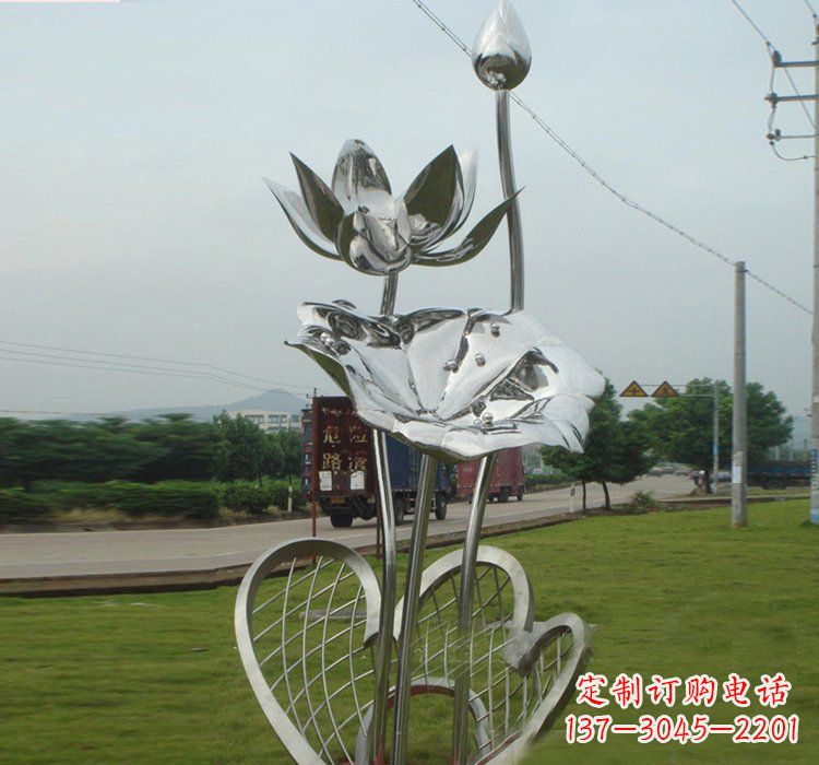 内江不锈钢荷叶雕塑——精美优雅的艺术品