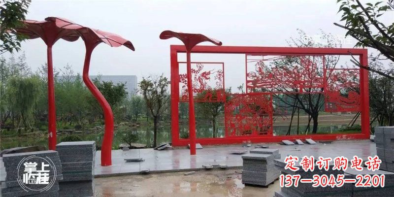 内江不锈钢剪纸龙凤雕塑精美雕刻传承古老文化