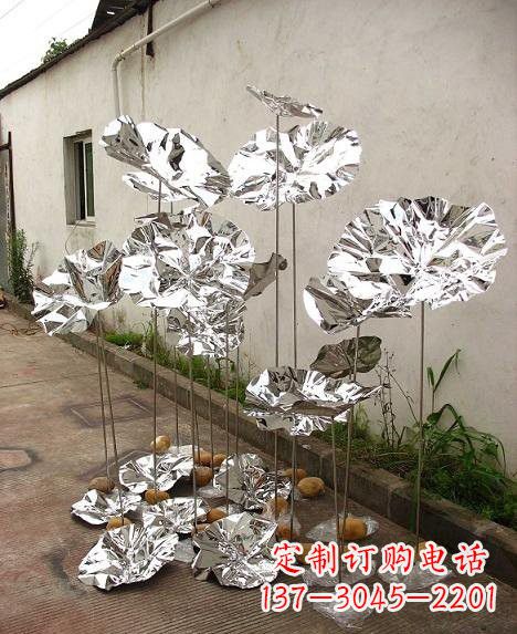内江不锈钢荷叶雕塑——精美绝伦