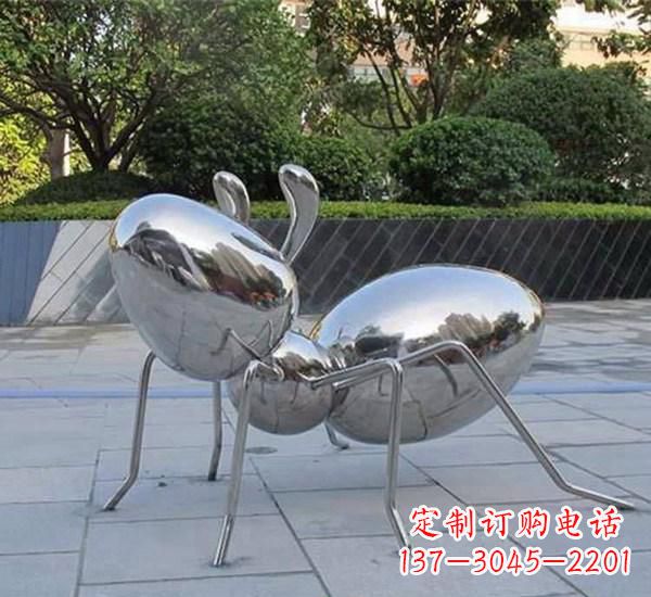 内江不锈钢蚂蚁雕塑一座镜面公园的精美装点