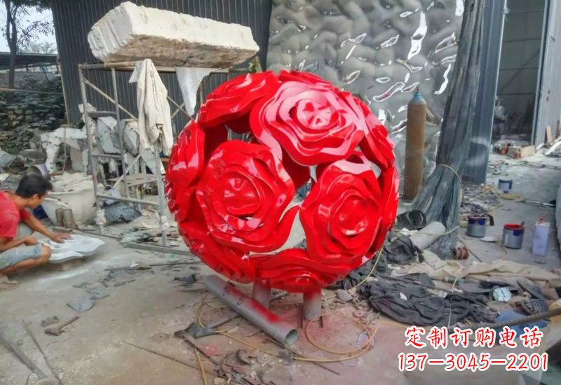 内江不锈钢玫瑰雕塑让玫瑰之美永存