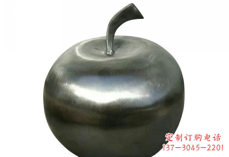 内江不锈钢苹果雕塑精美的艺术之作