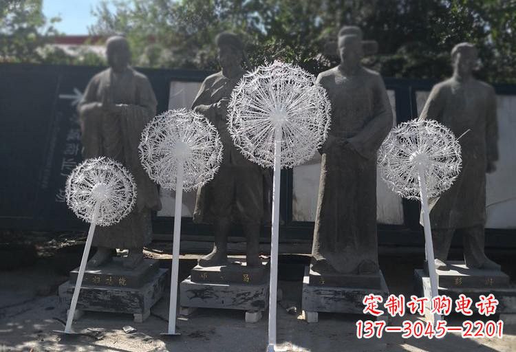 内江不锈钢蒲公英喷泉雕塑