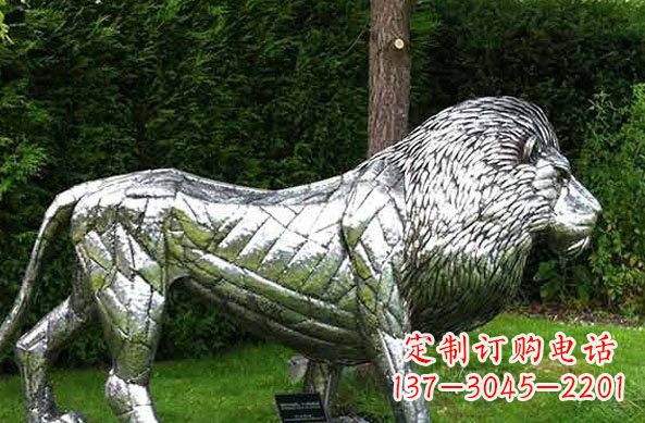 内江不锈钢公园狮子雕塑