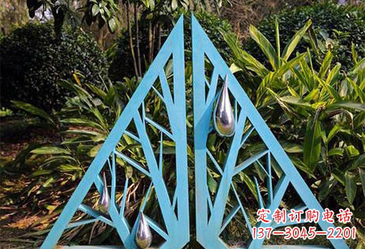 内江不锈钢树枝雕塑——点缀不锈钢公园美景