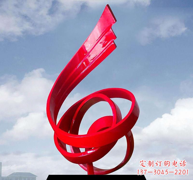 内江美丽的飘带雕塑——城市的精灵