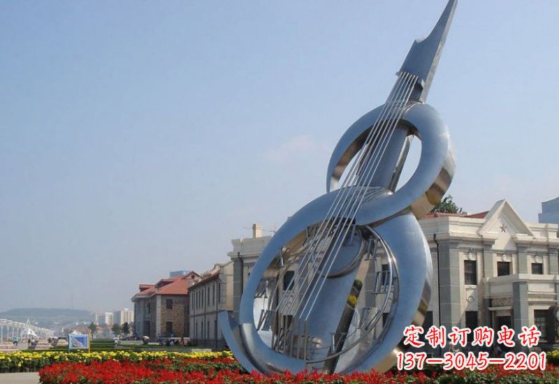 内江不锈钢大提琴雕塑