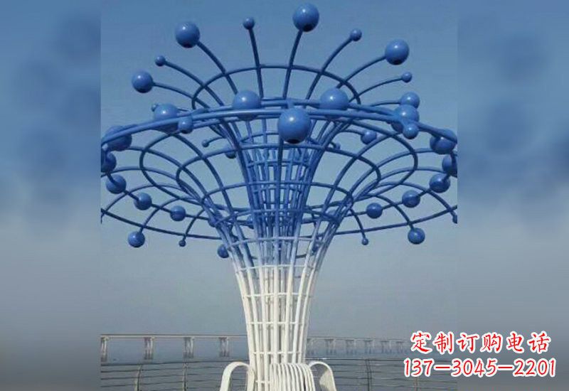 内江不锈钢广场抽象喷泉雕塑