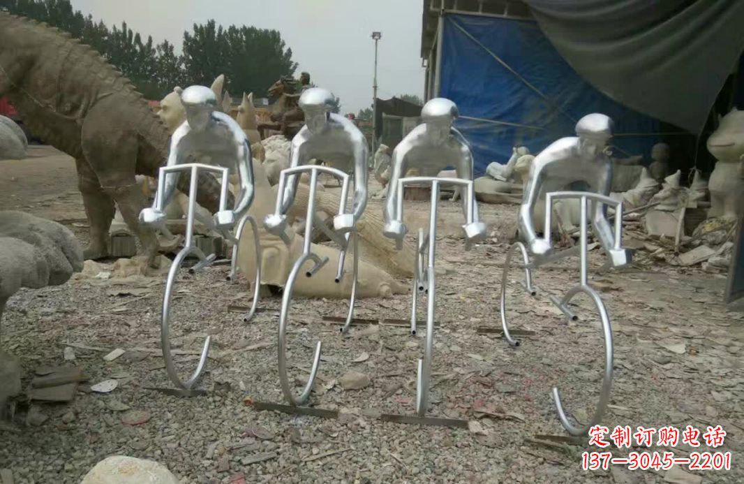 内江不锈钢自行车雕塑——美丽的自行车文化精神