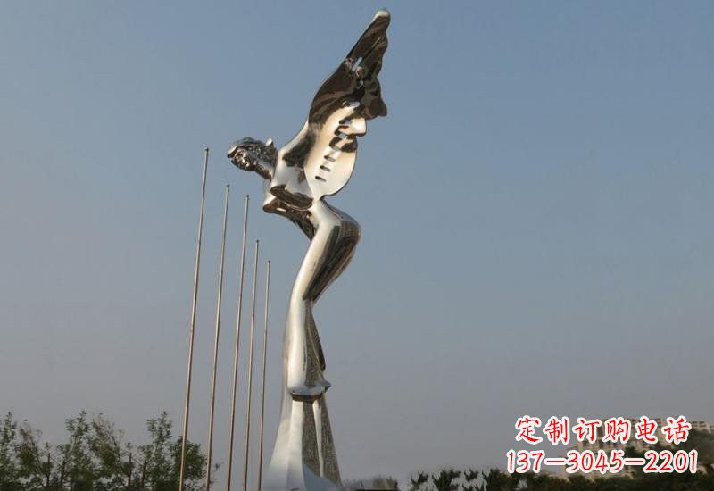 内江不锈钢天使雕塑精美而优雅