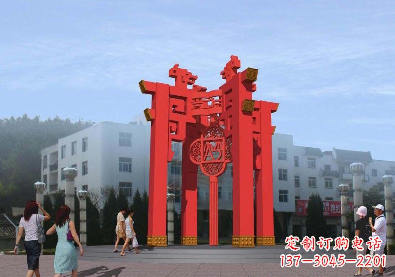 内江不锈钢灯笼雕塑——点亮城市美景
