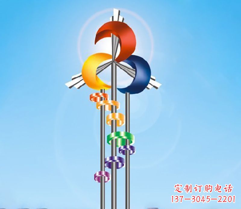 内江不锈钢风车雕塑精美的艺术之作