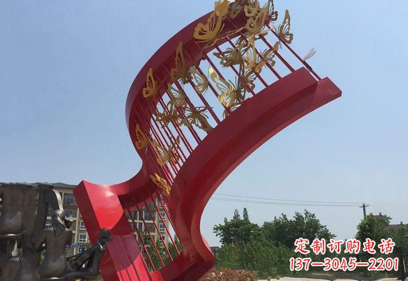 内江不锈钢蝴蝶灵动的艺术雕塑
