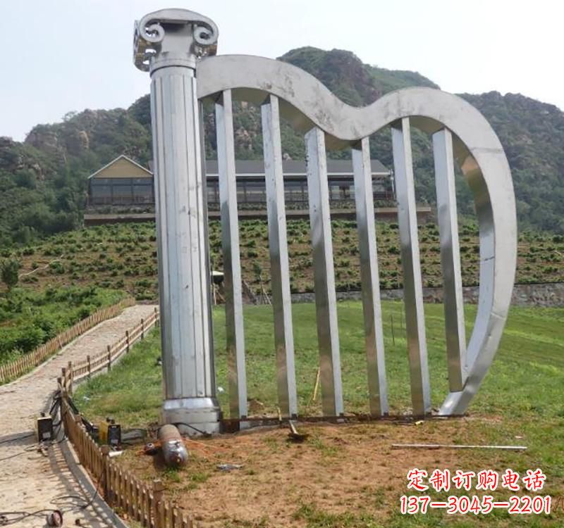 内江不锈钢竖琴雕塑——雕塑艺术的精粹