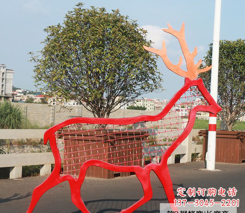内江不锈钢动物雕塑——鹿