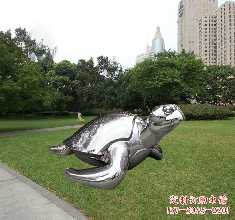 内江不锈钢海龟雕塑传承海洋文化的象征