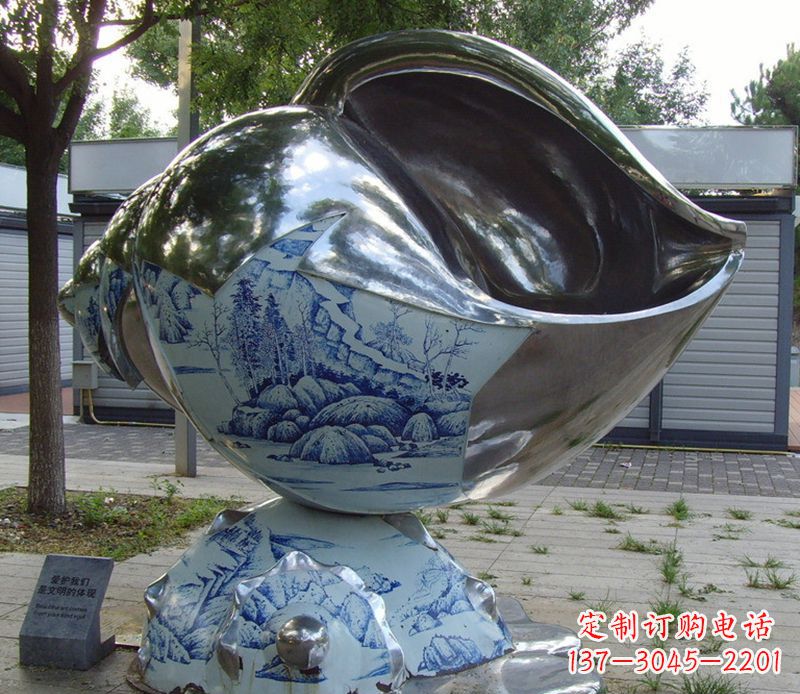 内江不锈钢海螺雕塑精致美观的艺术品