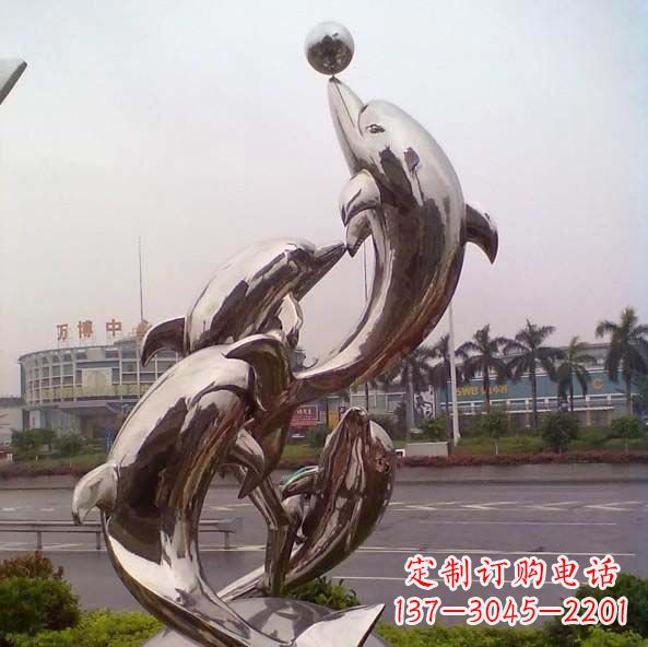 内江不锈钢海豚雕塑艺术之美
