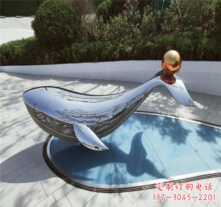 内江不锈钢海豚精美的雕塑作品