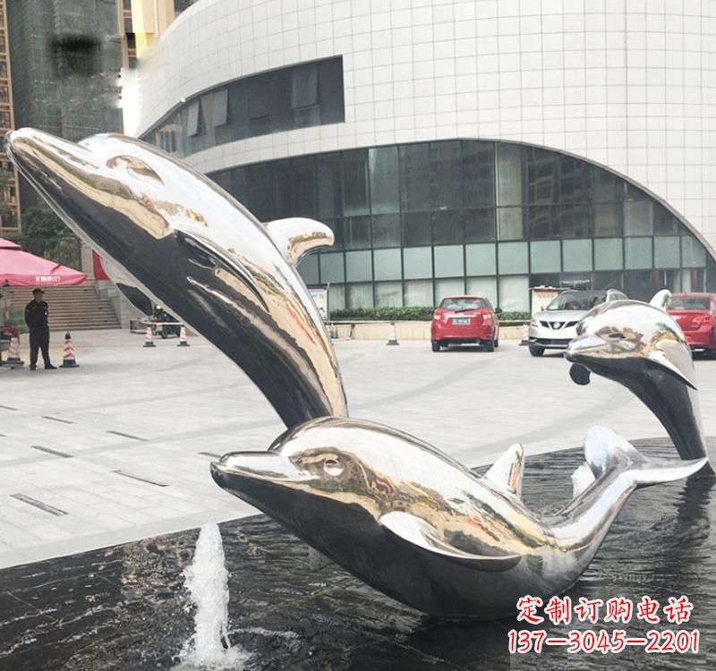 内江不锈钢海豚造型雕塑