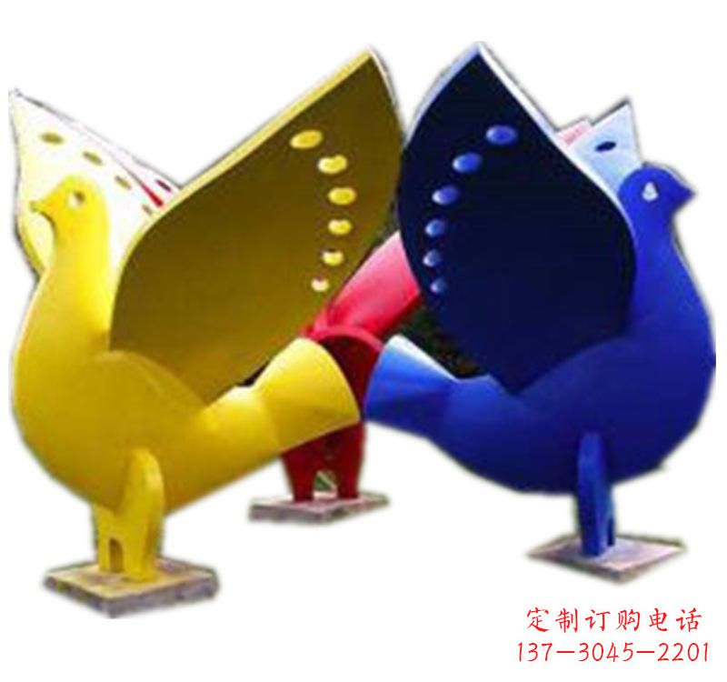 内江不锈钢制作的和平鸽雕塑