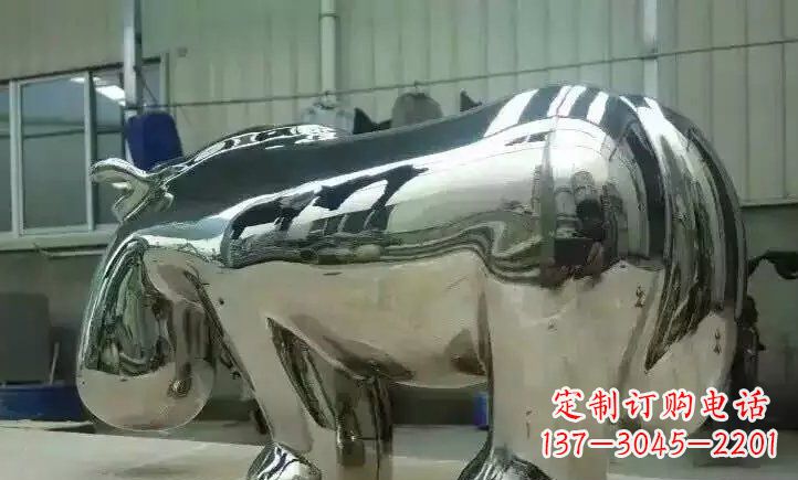 内江不锈钢河马雕塑一种新颖的艺术形式