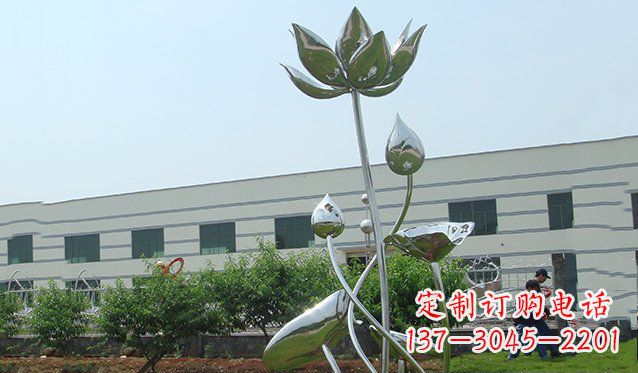 内江不锈钢荷花雕塑