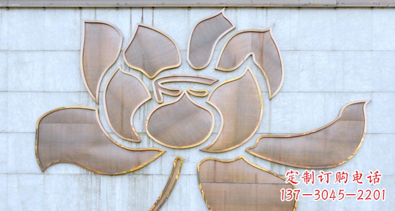 内江不锈钢荷花雕塑精致而富有意象