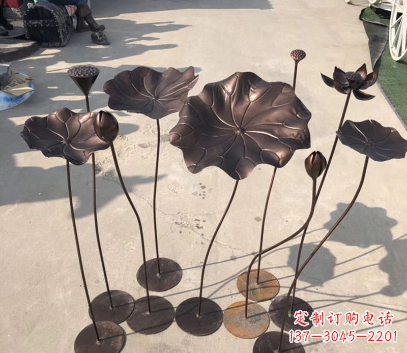 内江不锈钢荷花雕塑传承传统文化