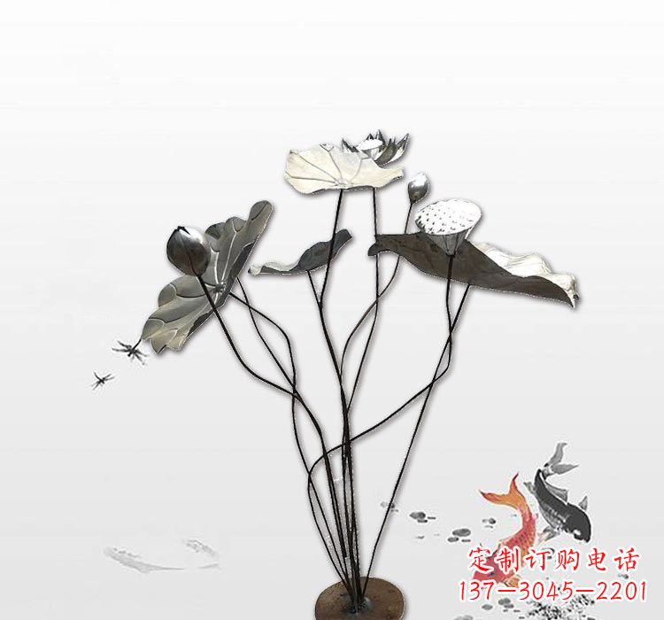 内江不锈钢荷叶雕塑艺术的精美结合
