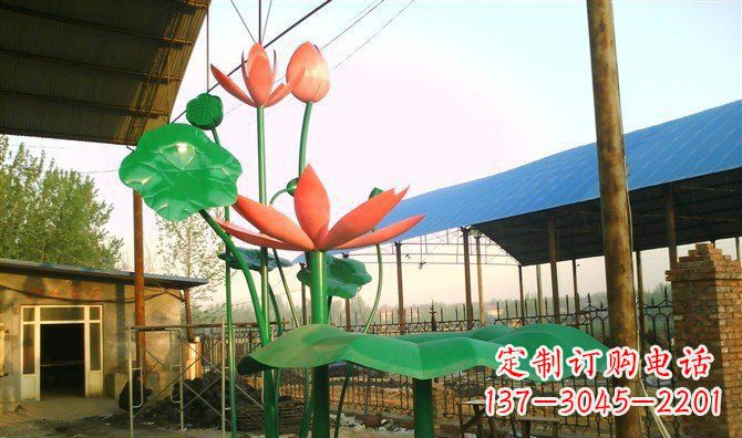 内江不锈钢荷叶雕塑精美而优雅