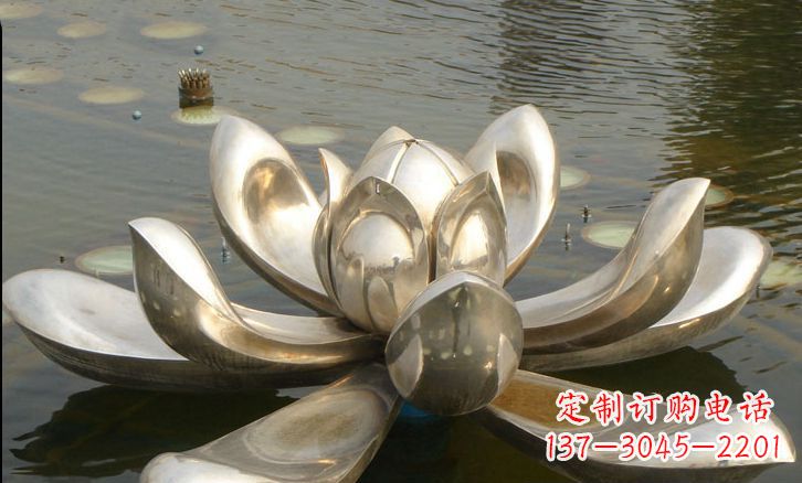 内江不锈钢荷花雕塑艺术与自然的完美结合