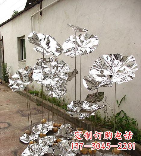 内江不锈钢荷叶公园景观雕塑