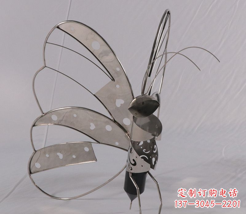 内江不锈钢蝴蝶雕塑精美的艺术品