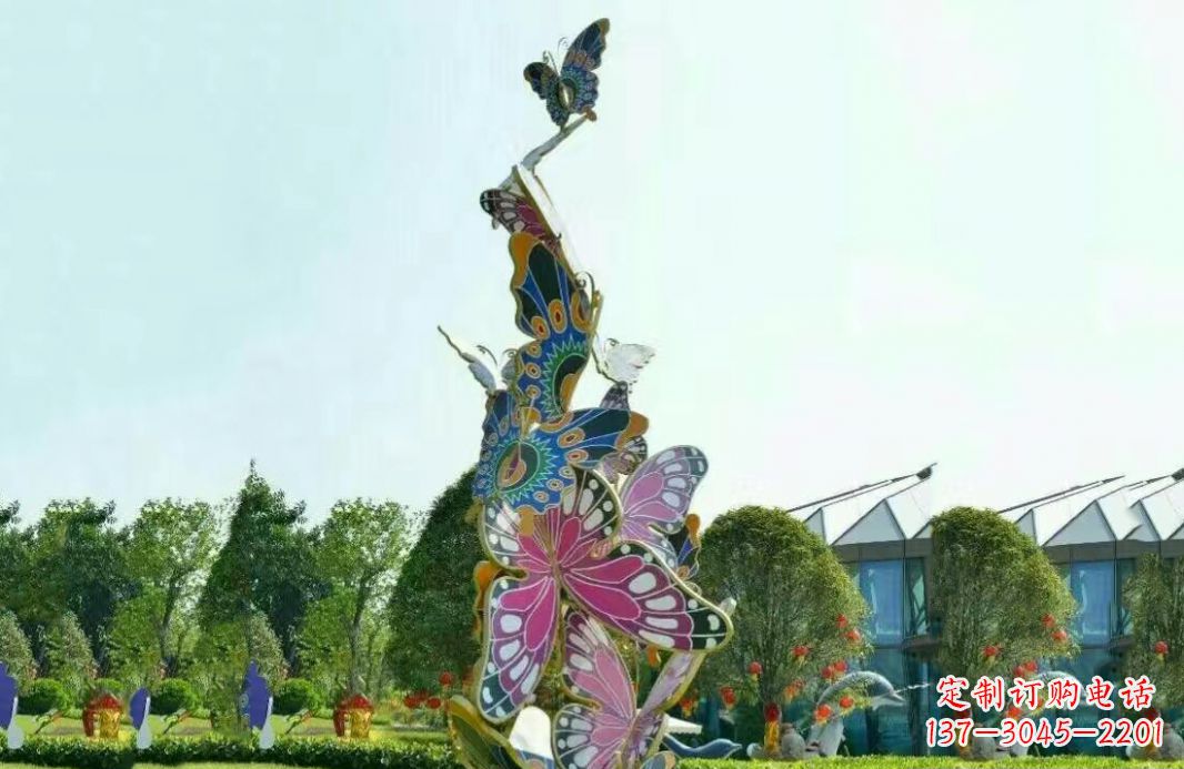 内江不锈钢蝴蝶美丽的雕塑之美