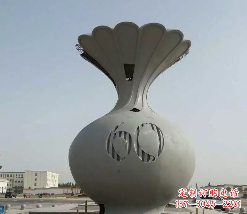 内江精美不锈钢花篮雕塑