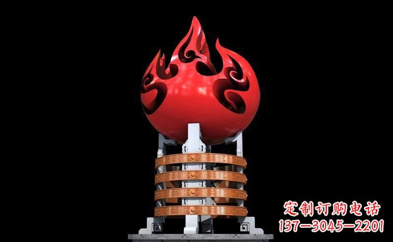 内江不锈钢火炬雕塑传承奋进精神