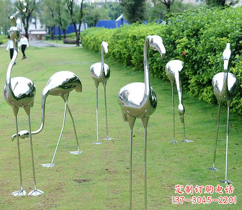 内江不锈钢火烈鸟雕塑美丽的艺术杰作