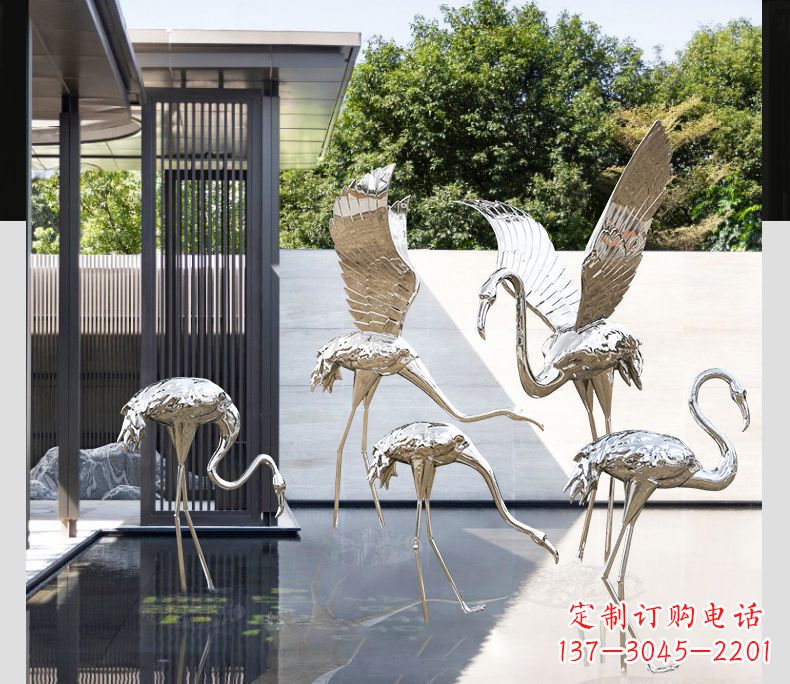 内江不锈钢火烈鸟雕塑雕刻艺术的精粹