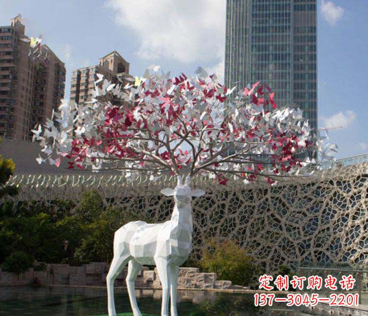 内江不锈钢梅花鹿雕塑艺术的精美结晶