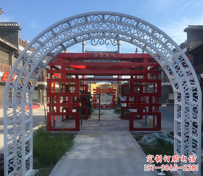 内江不锈钢拱门雕塑——精美绝伦