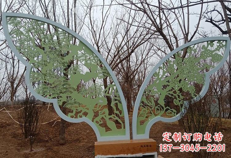 内江不锈钢剪纸蝴蝶翅膀雕塑