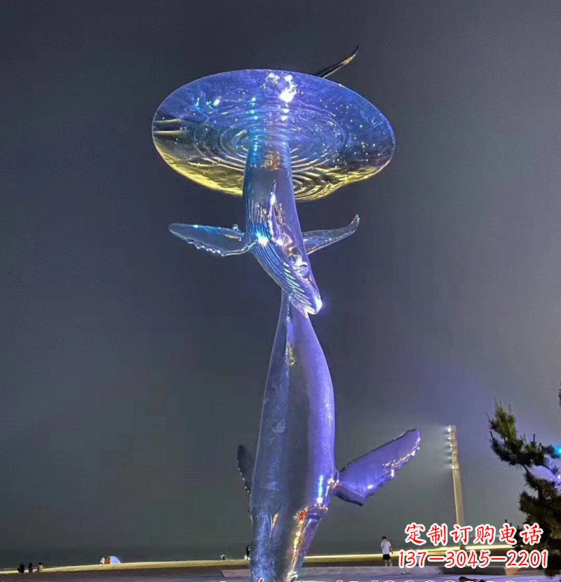 内江不锈钢鲸鱼雕塑222