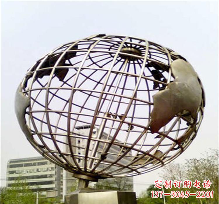 内江不锈钢地球仪雕塑让美景永恒